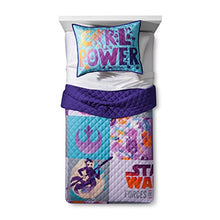 Load image into Gallery viewer, Jay Franco Star Wars Forces of Destiny Quilt &amp; Sham Set, Purple
