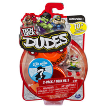Load image into Gallery viewer, Tech Deck Dudes - 2-Pack Collectible Skater Figures with Boards (Styles and Colors May Vary)

