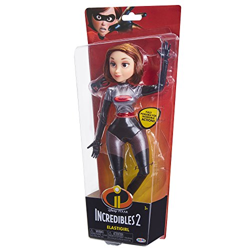 The Incredibles 2 Elastigirl Action Figure 11” Articulated Doll in Deluxe Silver Costume and Mask