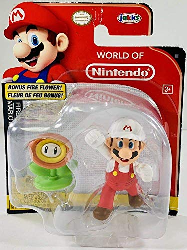World of Nintendo Fire Mario 2.5 inch Figure with Fire Flower