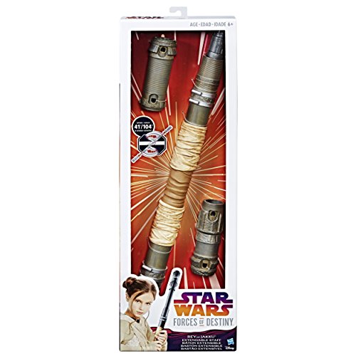 Star Wars Forces of Destiny Rey of Jakku Extendable Staff in its window box