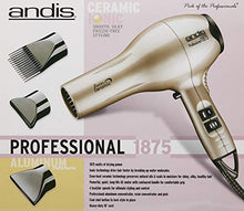 Load image into Gallery viewer, Andis 1875-Watt Professional Tourmaline Ceramic Ionic Hair Dryer, Platinum (82310)

