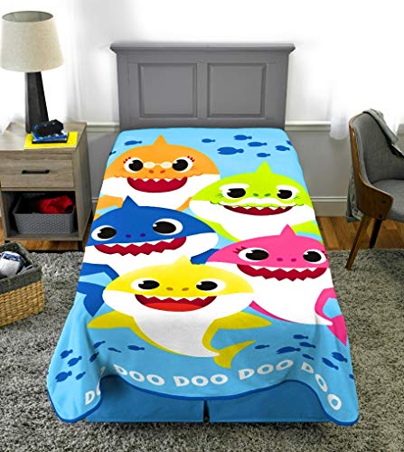 Exclusive Ocean Nautical Themed Baby Sharks Family Kids Blanket