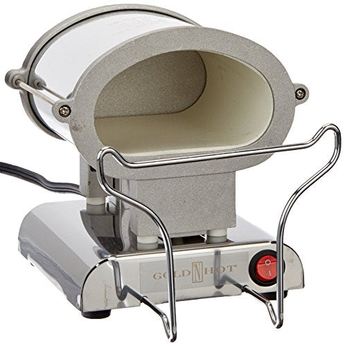 Gold N Hot jumbo ceramic heater stove with oval chamber, chrome base and wire rack