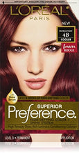 Load image into Gallery viewer, L&#39;Oreal Paris Superior Preference Fade-Defying Color + Shine System, 4B Burgundy UPC:071249338148
