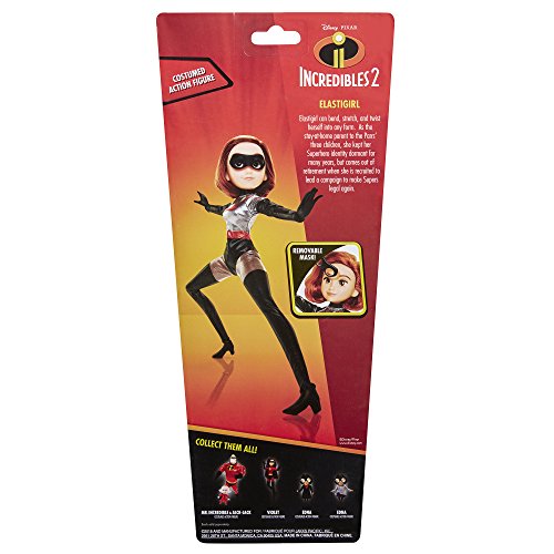 The Incredibles 2 Elastigirl Action Figure 11” Articulated Doll in Deluxe Silver Costume and Mask