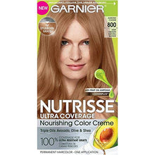 Load image into Gallery viewer, Garnier Nutrisse Ultra Coverage Hair Color, Deep Medium Nautral Blonde (Almond Cookie) 800 (Packaging May Vary), Pack of 1
