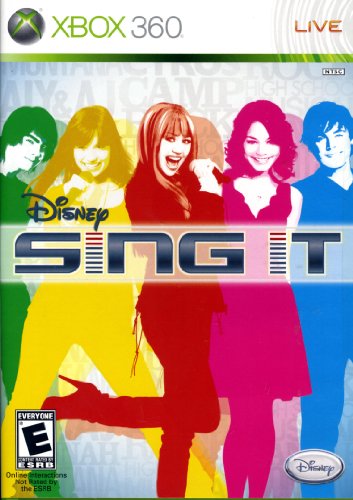 Disney Sing It Xbox 360 case with five singers in bright colour silhouettes