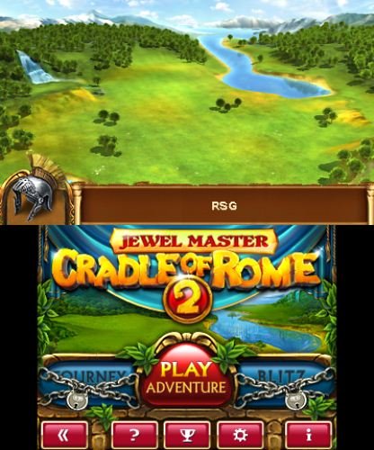 Title screen with play adventure button and locked journey and blitz modes