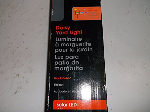 Side of the Daisy Yard Light box showing the color changing callout