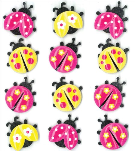 Jolee's Boutique Cabochons Dimensional Stickers, Lady Bugs
