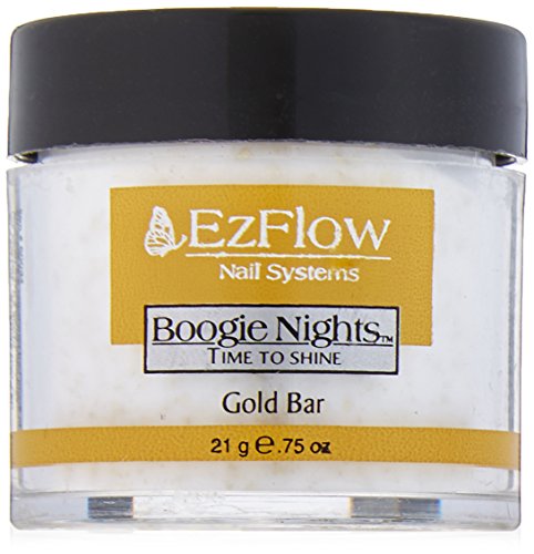 EZ Flow Time To Shine Glitter Gold Bar False Nails, 0.75 Ounce