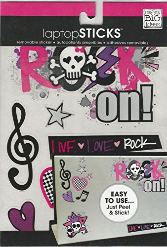 ROCK ON ! Laptop Removable Stickers  (10 Peel and Stick, Stickers)