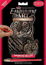 Load image into Gallery viewer, ROYAL BRUSH COPMIN-102 Mini Copper Foil Engraving Art Kit, 5 by 7-Inch, Tiger and Cub
