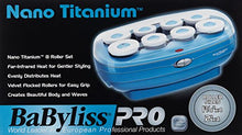 Load image into Gallery viewer, BaBylissPRO BABNTHS8 Nano Titanium Professional Jumbo Hairsetter, 8pc Set
