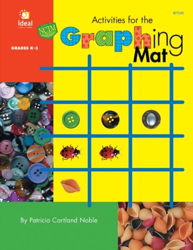 Activities for the Graphing Mat cover, grades K-3, buttons and ladybugs on a grid