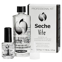 Load image into Gallery viewer, Seche Vite Dry Fast Top Coat Professional Kit, 4 oz Refill &amp; 0.50 oz
