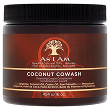 Load image into Gallery viewer, As I Am Coconut Cowash Cleansing Conditioner - 16 ounce - Gentle Daily Cleanser for Hair and Scalp - Removes Residue - Adds and Preserves Moisture - Detangles and Rinses Easily
