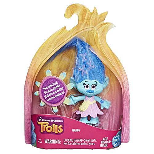 Trolls DreamWorks Maddy Collectible Figure with Printed Hair