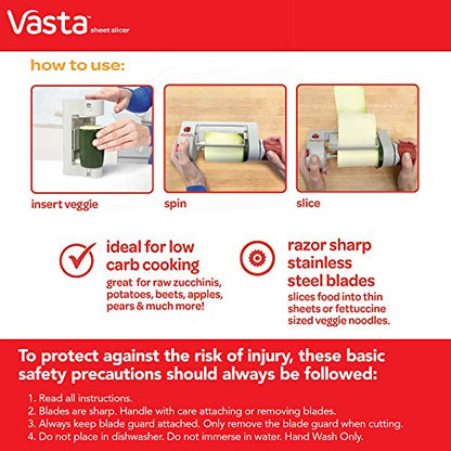Vasta 2-in-1 Vegetable & Fruit Sheet & Noodle Slicer