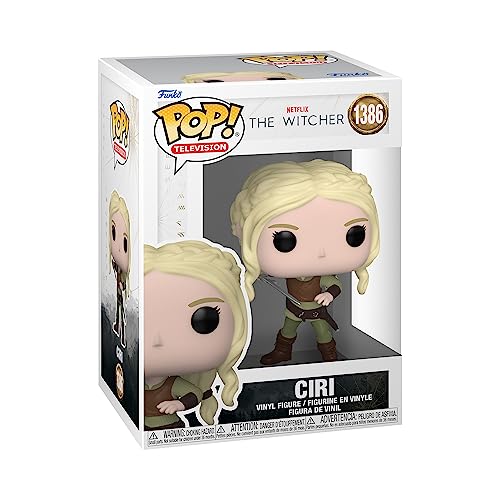 Ciri vinyl figure number 1386 with blonde braids and a sword in its window box
