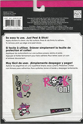 ROCK ON ! Laptop Removable Stickers  (10 Peel and Stick, Stickers)