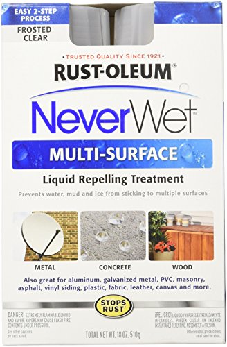 Rust-Oleum 274232 Repelling treatment base coat-9 oz and top-coat 9-oz , Frosted Clear