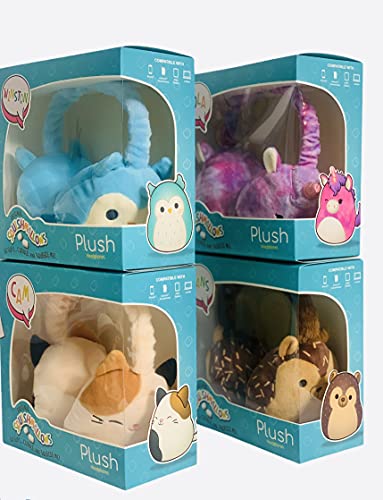 KellyToy Squishmallows Plush Headphones Cam, Winston, Hans, Lola for Adults, Children, Toddlers