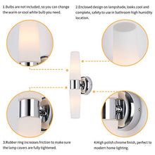 Load image into Gallery viewer, Trend RUNNLY Bathroom Vanity Light, Bathroom Light Fixtures Chrome with Opal Glass Wall Sconce Wall Light Fixture

