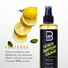 Load image into Gallery viewer, Level 3 Lemon Sanitizing Cologne - Mens Travel Cologne
