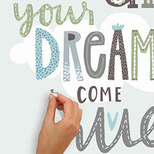 Load image into Gallery viewer, RoomMates RMK4669SCS Dreams Come True Inspirational Quote Peel and Stick Wall Decals
