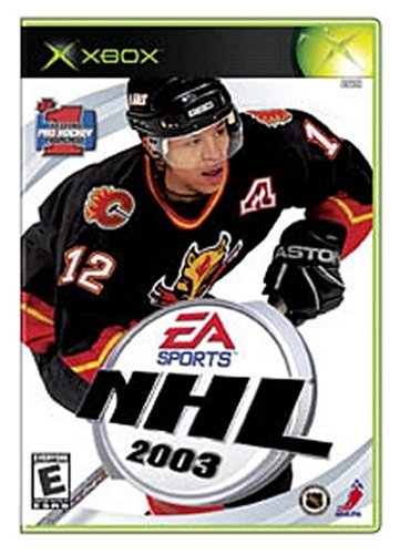 NHL 2003 Xbox game case with a Calgary Flames player in black jersey number 12