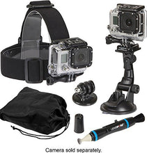 Load image into Gallery viewer, Sunpak 5 Piece Accessory Kit - Head Mount, Suction Cup Mount, Tripod Mount with Lens Pen Cleaner &amp; Storage Pouch for GoPro Cameras
