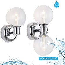 Load image into Gallery viewer, Trend RUNNLY Wall Lamp Sconce Light Bathroom Vanity Lighting with Cree Chip 2x5W, Chrome with Clear Glass
