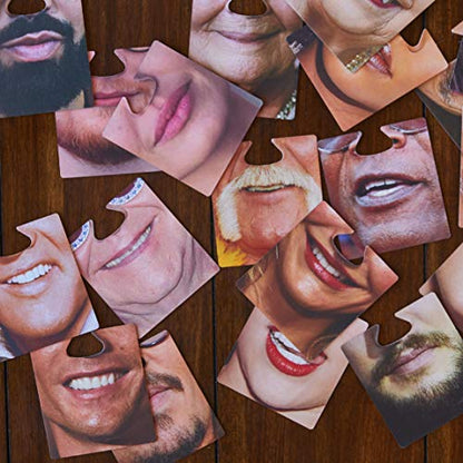 Selfie Props Celebrity Face Mat Party Photo Prop Coasters, Set of 20