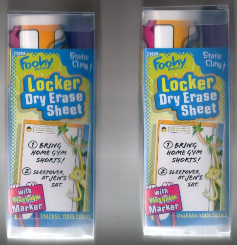 Foohy Locker Dry Erase Sheet Set of 2
