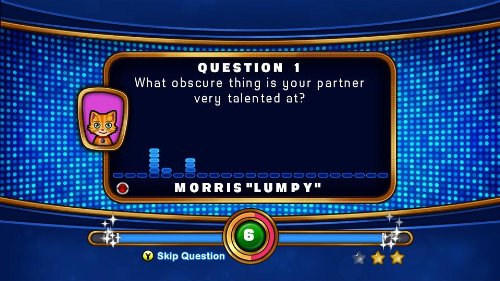 Question screen asking what your partner is very talented at
