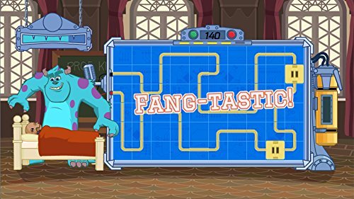 Circuit puzzle screen with Sulley at a bedside: Fang-tastic