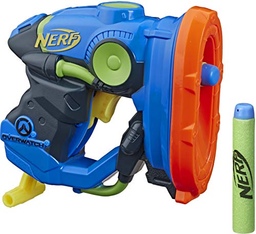 NERF Microshots Overwatch Lucio Blaster -- Includes 2 Official Elite Darts -- for Kids, Teens, Adults