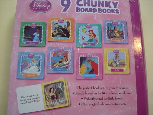 Back of the Disney Princess Book Block showing all 9 chunky board book covers