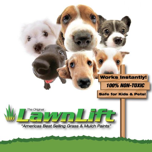 Group of puppies peeking over a sign: works instantly, non-toxic, safe for kids and pets