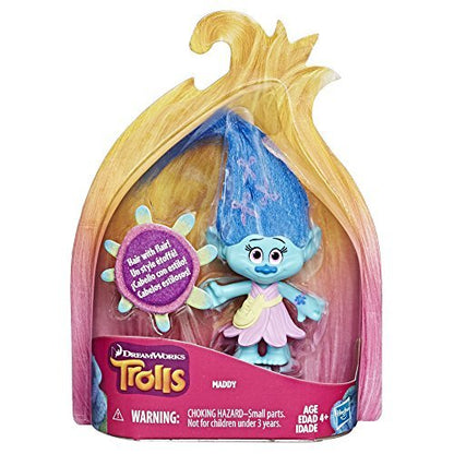 Trolls DreamWorks Maddy Collectible Figure with Printed Hair