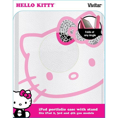 Hello Kitty iPad Portfolio Case with Stand Fits iPad 2nd, 3rd and 4th Gen