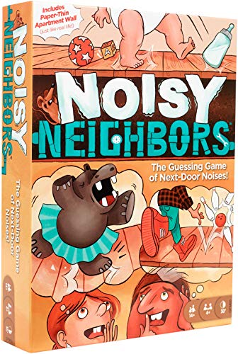 Noisy Neighbors box at an angle showing the side panel