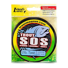 Load image into Gallery viewer, Leland&#39;s Lures Trout Magnet S.O.S. Fishing Line, Fishing Equipment and Accesories, 350 yd, 2 lb Test
