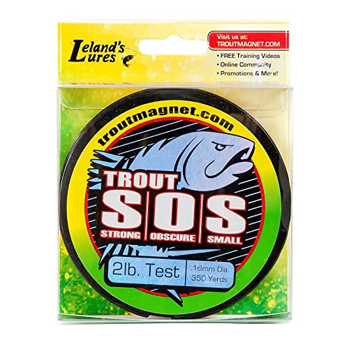 Leland's Lures Trout Magnet S.O.S. Fishing Line, Fishing Equipment and Accesories, 350 yd, 2 lb Test