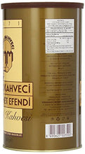 Load image into Gallery viewer, Turkish Ground &amp; Roasted Coffee (Kurukahveci Mehmet Efendi Cekilmiş ve Kavrulmus Turk Kahvesi) – 1.1lb
