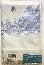 Load image into Gallery viewer, Perfect Pansies Stamped Cross Stitch Pair of Pillowcases Kit
