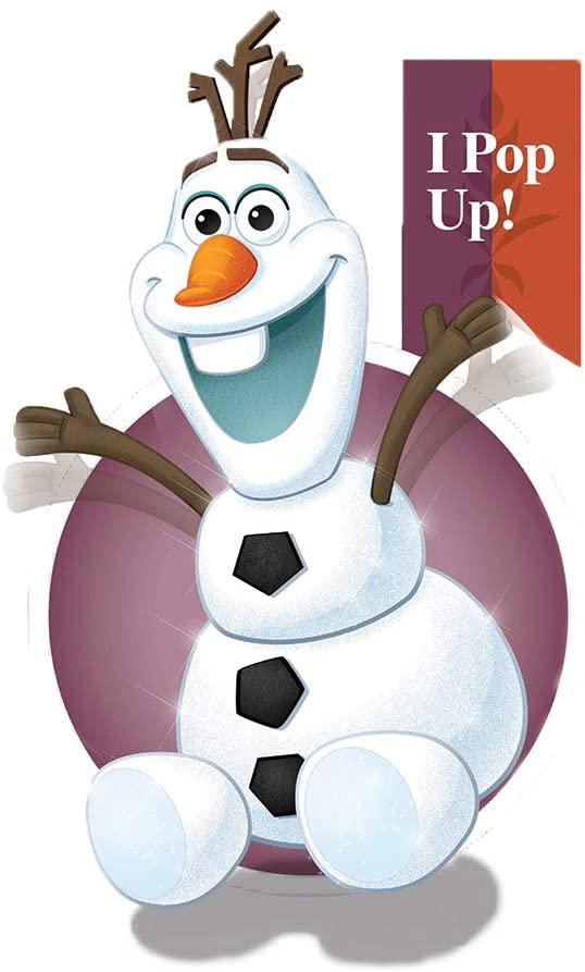 Illustration of Olaf springing up with arms raised beside an I Pop Up banner