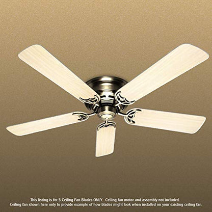 Replacement Blades for 52" Ceiling Fan High Gloss Washed Oak/Teak Reversible 5-pack AirWin 236-B04